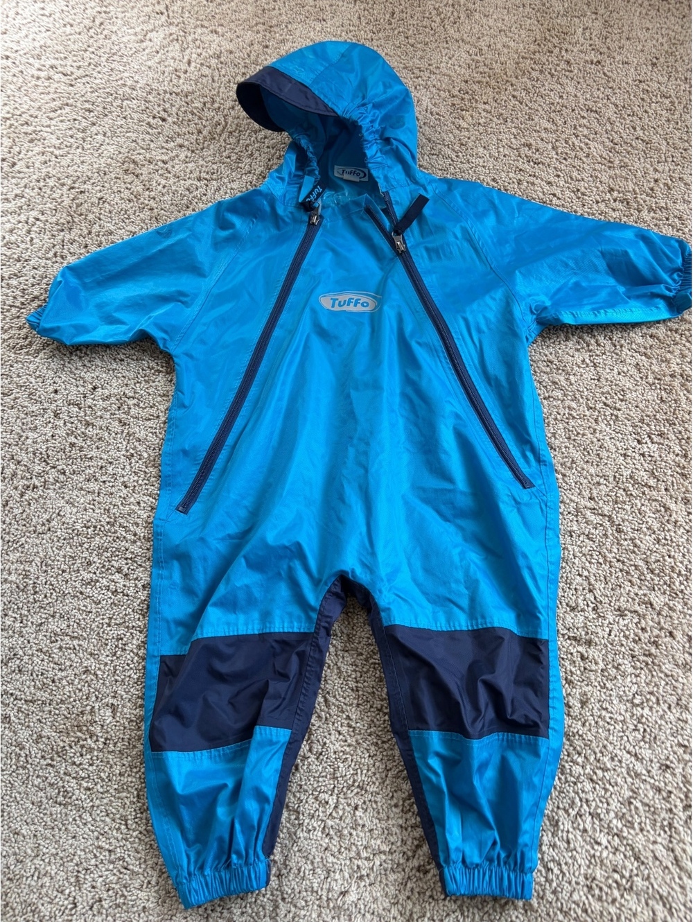 Tuffo Muddy Buddy waterproof one-piece rain suit blue 18 months nylon